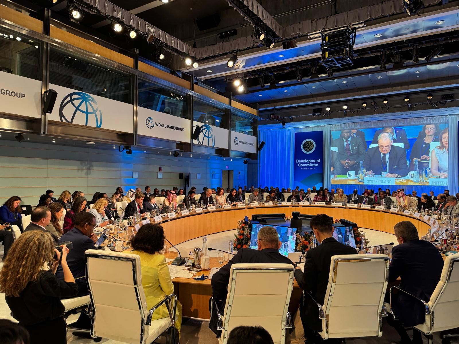 Swiss Governor to the World Bank, Federal Councillor Guy Parmelin, at the Spring Meetings of the World Bank 2025.