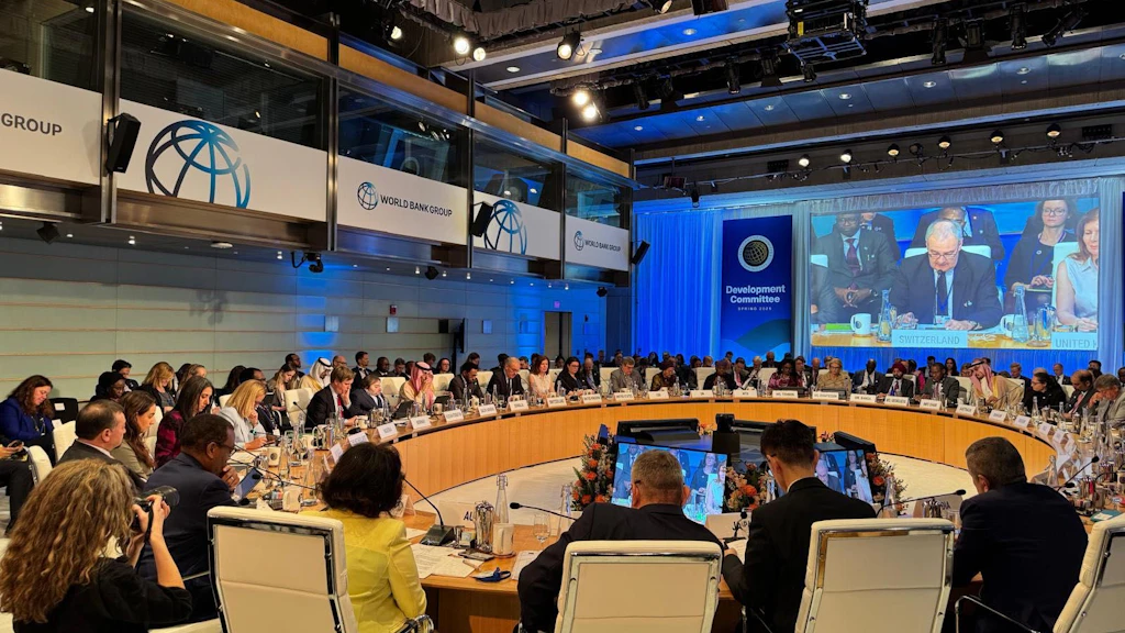 Swiss Governor to the World Bank, Federal Councillor Guy Parmelin, at the Spring Meetings of the World Bank 2025.